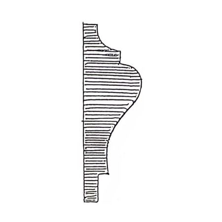 Angolo decorato in gesso AD003 Ferexpert per riquadratura, armatura interna fibra di rete, dimensioni 20x65 mm, finitura Bianco