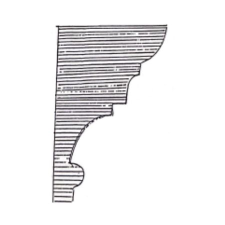 Cornice angolo in gesso CO105 Ferexpert per soffitto e parete, armatura interna fibra di rete, dimensioni 45x65 mm, finitura Bianco