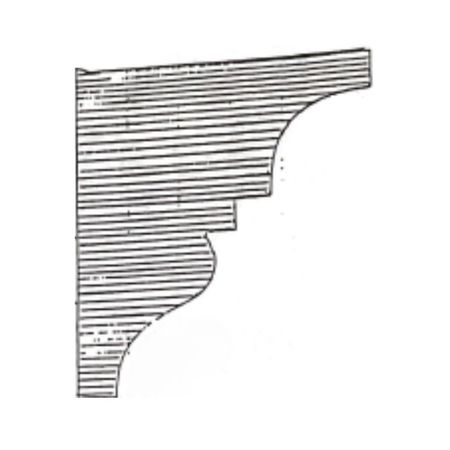 Cornice angolo in gesso CO106 Ferexpert per soffitto e parete, armatura interna fibra di rete, dimensioni 55x80 mm, finitura Bianco