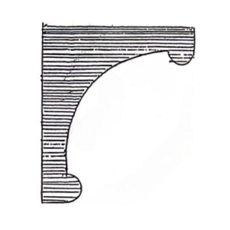 Cornice angolo in gesso CO108 Ferexpert per soffitto e parete, armatura interna fibra di rete, dimensioni 50x55 mm, finitura Bianco