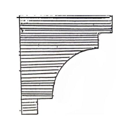 Cornice angolo in gesso CO111 Ferexpert per soffitto e parete, armatura interna fibra di rete, dimensioni 50x50 mm, finitura Bianco