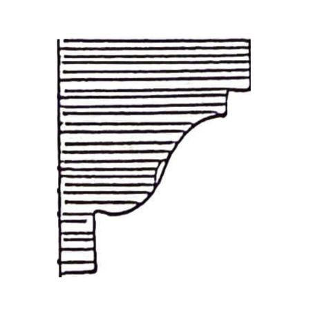 Cornice angolo in gesso CO116 Ferexpert per soffitto e parete, armatura interna fibra di rete, dimensioni 25x30 mm, finitura Bianco