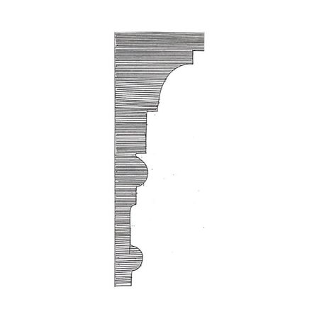 Cornice angolo in gesso CO120 Ferexpert per soffitto e parete, armatura interna fibra di rete, dimensioni 55x155 mm, finitura Bianco
