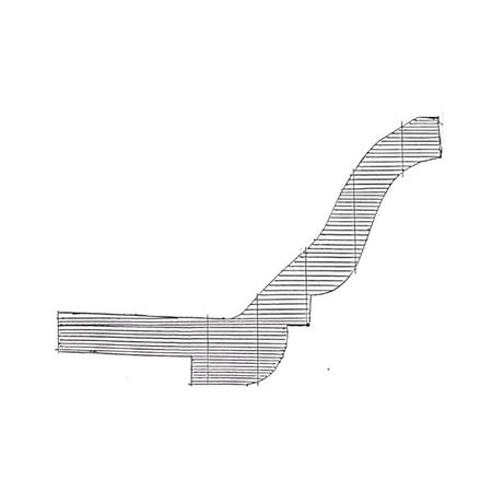 Cornice porta neon in gesso CO401 Ferexpert per soffitto e parete, armatura interna fibra di rete, dimensioni 155x100 mm, finitura Bianco