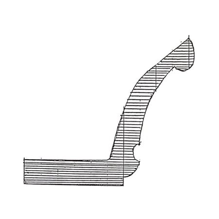 Cornice porta neon in gesso CO406 Ferexpert per soffitto e parete, armatura interna fibra di rete, dimensioni 130x80 mm, finitura Bianco
