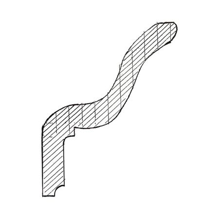 Cornice porta neon in gesso CO408 Ferexpert per soffitto e parete, armatura interna fibra di rete, dimensioni 105x120 mm, finitura Bianco