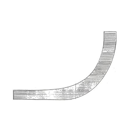 Cornice porta neon in gesso CO410 Ferexpert per soffitto e parete, armatura interna fibra di rete, dimensioni 155x90 mm, finitura Bianco
