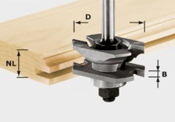 Festool Fresa per scanalature e profili HW gambo 8 mm HW S8 D46 x D12-NT
