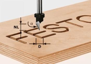 Festool Fresa per incisioni HS gambo 8 mm HS S8 D11/60&deg;