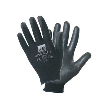 Guanti tecnici in Nylon Pu Black Icoguanti con rivestimento sintetico in Poliuretano, taglia M 7, colore Nero