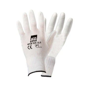 Guanti tecnici in Nylon Pu White Icoguanti con rivestimento sintetico in Poliuretano, taglia XL 9, colore Bianco