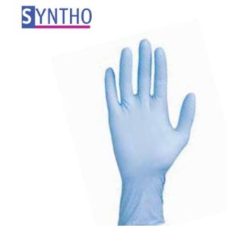 Guanto monouso Syntho, sintetico in nitrile, taglia 6, finitura Azzurro