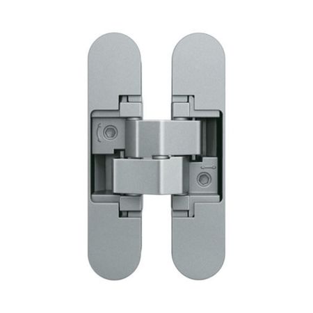 Cerniera a scomparsa AN 160 3D Anselmi per porte filo muro, dimensione 110x24 mm, portata 60 Kg, regolabile su 3 assi, Zama finitura Cromo Satinato