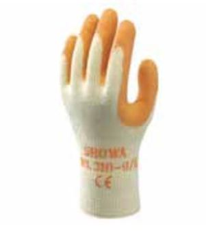 Guanti Showa 310 da lavoro, taglia M-8, colore Arancio