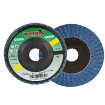 Disco lamellare abrasivo Molital Green con supporto in Nylon, lamella doppia, dimensioni 115x22 mm, grana 60