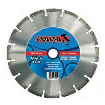 Disco diamantato Molital a settore, per taglio universale, dimensioni 115x22 mm