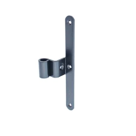 Mezzo squadro in costa 220.05.CL Albertini, per persiane in legno, lunghezza 200 mm, occhio in costa 12 mm, zanca 45 mm, Acciaio finitura Zincato Verniciato Nero