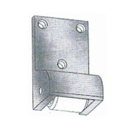 Rullo reggiporta su piasta, portata 400 kg, interasse 25 mm, materiale Alluminio Nylon e Acciaio Inox