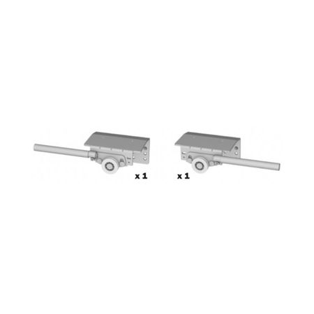 Kit aggiuntivo Glow+ Bortoluzzi per anta esterna, spessore 40 mm, portata 100 Kg, finitura Argento