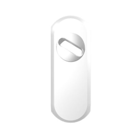 Defender ovale 361 Ad-Lock per porte a profilo, spessore 16,5 mm, dimensione 85,5x32 mm, Acciaio finitura Bianco Ral 9010