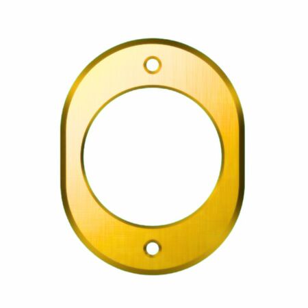 Mostrina ovale 314L Cipierre per protezione corazzata, diametro foro 50 mm, finitura Oro Lucido