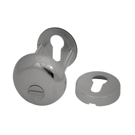Defender tondo 360 Cipierre per porte in legno, spessore 14 mm, diametro 60 mm, filetto M6, Acciaio finitura Cromo Satinato