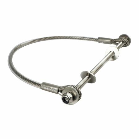 Kit 2 cavi anti caduta KFI700 Delga per cancello battente, diametro 6 mm, lunghezza 700 mm, Acciaio Inox con guaina di rivestimento