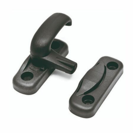 Chiudi anta Chiocciola Esinplast a tirare o spingere, Spessore 36 mm, rosetta 70x24x4,5 mm, Nylon finitura Nero