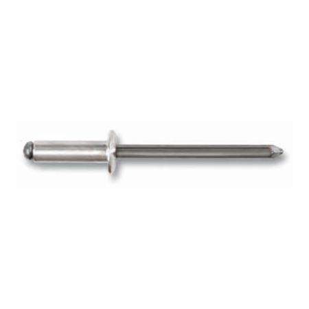 Blister 100 rivetti FAR per fissaggio, testa tonda, dimensioni 4x6 mm, Alluminio e Acciaio finitura Zincato