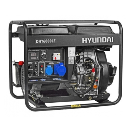 Generatore di corrente Hyundai, motore diesel, avviamento elettrico, monofase potenza 5 Kw