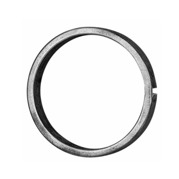 Cerchio liscio 1320/1 India per ringhiera, sezione 16x4 mm, diametro 100 mm, materiale Ferro Battuto