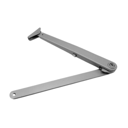 Braccio a compasso AC336 Mab Assa Abloy per chiudiporta serie 635-2240, con fermo rimovibile, finitura Argento