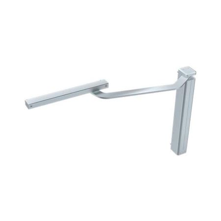 Chiudicancello verticale DC630G Mab sinistro per cancello esterno, con braccio a slitta, Alluminio finitura Argento