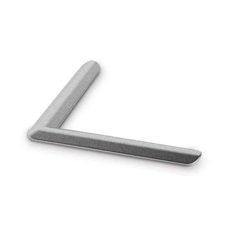 Squadretta di allineamento Catria Monticelli per profilo serramento, larghezza 1,5 mm, altezza 4,8 mm, Acciaio finitura Inox
