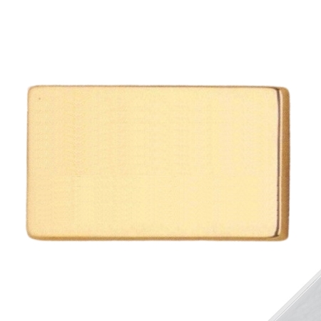 Placca coprinterrutore Danubio T100 Olivari per interruttore luce da muro, senza foro, Ottone finitura Cromo Lucido