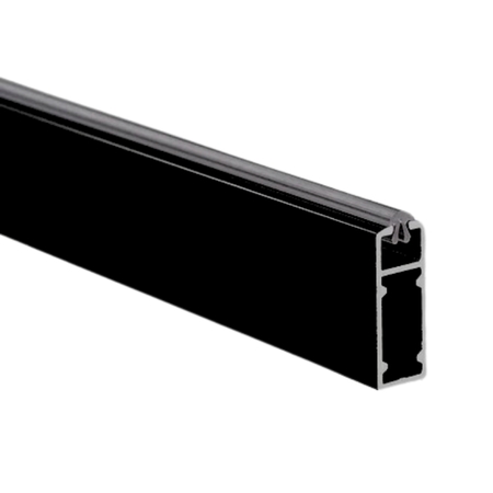 Tubo rettangolare TU3001 per appenderia, dimensioni 32x15 mm, lunghezza 3000 mm, Alluminio finitura Nero Terra