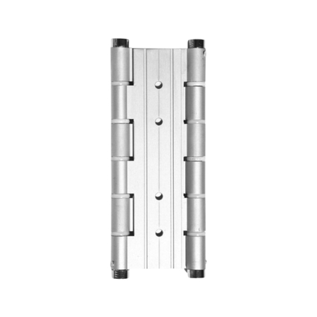 Cerniera a molla CMD Pettiti per porta spessore 50 mm, a doppia azione, altezza 120 mm, portata 15 Kg, Alluminio finitura Argento