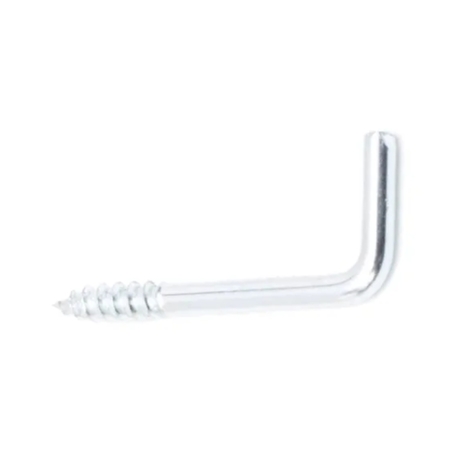 Rampino a vite Sacar Due per asta tenda, filettatura a legno, dimensioni 3,3x35x16 mm, Ferro finitura Zincato