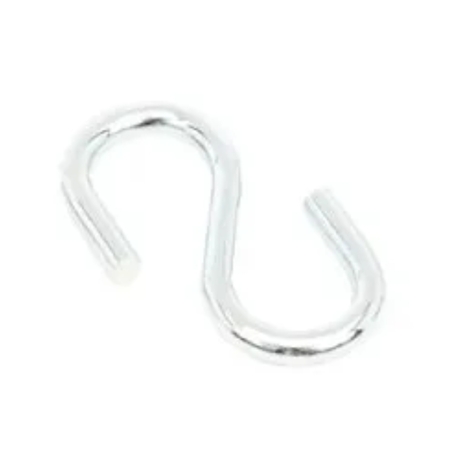 Gancio ad S Sacar Due per appenderia, dimensioni 30x60 mm, Acciaio finitura Zincato