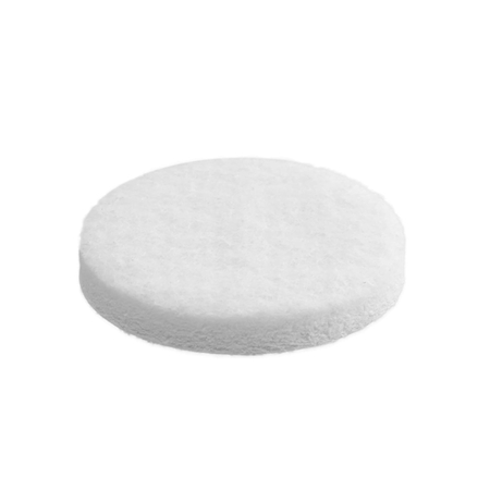 Confezione 8 feltrini adesivi Sacar Due per mobili, tondi, spessore 3,5 mm, diametro 24 mm, Lana finitura Bianco