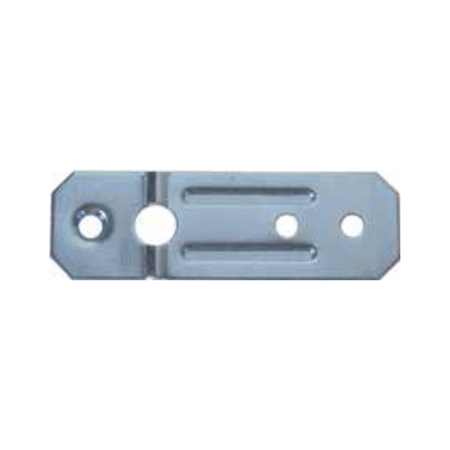 Piastrina 289 Sipa per fissaggio, dimensioni 25x80 mm, fori diametro 5-9,5 mm, finitura Zincato