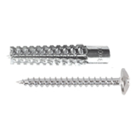 Tassello dentato TZ 02 Tecfi per calcestruzzo, con vite TC 5x45 mm, diametro 6 mm, lunghezza 32 mm, Acciaio finitura Zincato