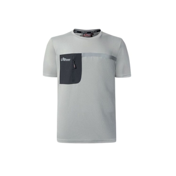 T-shirt U Power Christal da lavoro, tasca verticale, tessuto HeiQ Smart Temp termoregolazione, taglia XL, colore Lime Stone