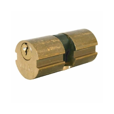 Cilindro tondo Welka per serratura, sfilabile, con leva centrale, diametro 25 mm, lunghezza 70 mm 27-43, finitura Ottone