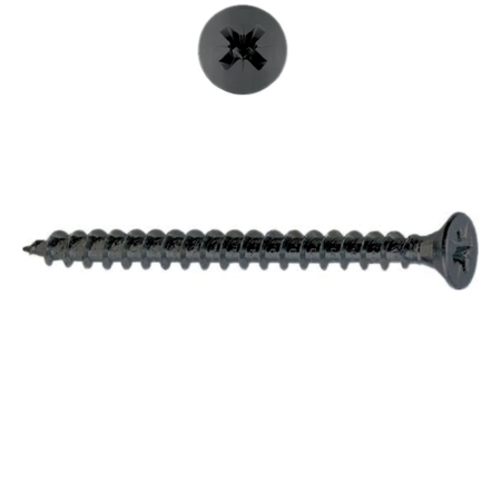 Vite TPS 05052 Ambrovit per legno, impronta croce PZ, filetto totale, dimensioni 5x25 mm, Acciaio finitura Zincato Nero