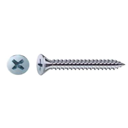 Vite autofilettante TPS per metallo, testa piana svasata, impronta PH 2, dimensioni 4,8x22 mm, finitura Zincata