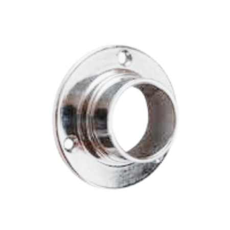 Supporto laterale tondo 11 Casiraghi per tubo appenderia, svitabile, diametro 18 mm, Zama finitura Cromo Lucido
