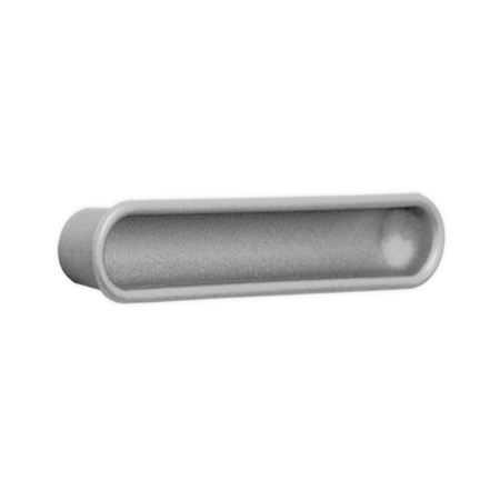 Maniglia incasso 085 Poliplast per mobile, dimensioni foro 80x14x8 mm, esterno 83x14 mm, Plastica finitura Argento RAL 9006