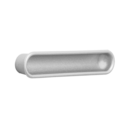Maniglia incasso 085 Poliplast per mobile, dimensioni foro 80x14x8 mm, esterno 83x14 mm, Plastica finitura Grigio