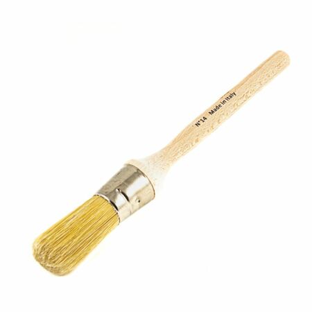 Pennello strozzato S.Z90 N° 10 Condor, per vernici e finiture, manico in legno grezzo, setola bionda, ghiera in Nichel